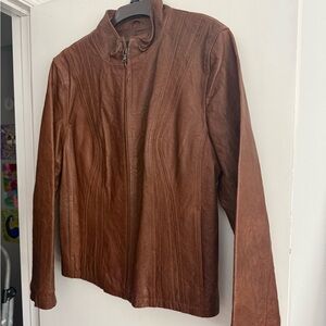 Ladies Brown genuine Leather Jacket -XL